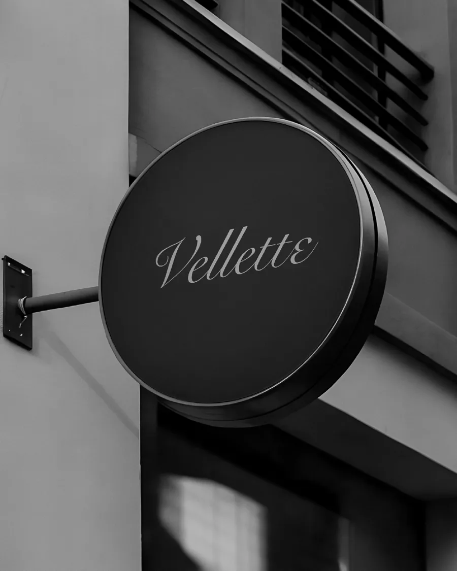 Vellette — Signage